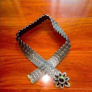 Vintage Silver Floral Women's Belt